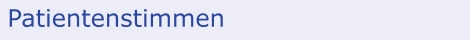 Patientenstimmen